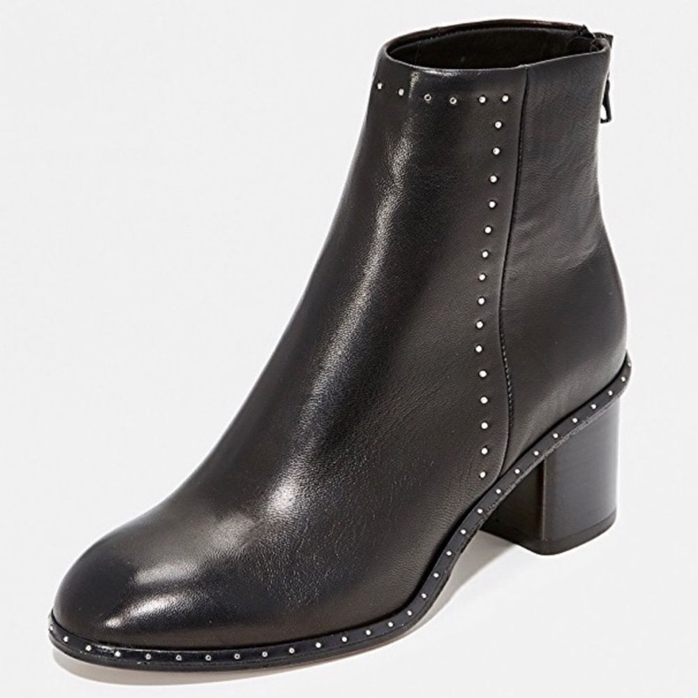 RAG & BONE‎ Willow Black Stud Leather Chelsea Boots